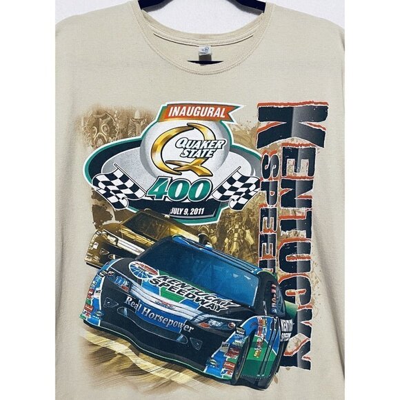NASCAR Mens Large Kentucky Speedway Inaugural Quaker State 400 2011 Large - Picture 2 of 5